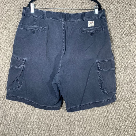 Polo Ralph Lauren Mens Cargo Shorts 38 Blue‎ Pockets Flat Front Classic Preppy - Picture 5 of 12